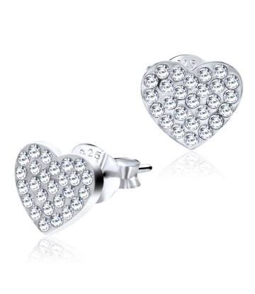 Heart Shaped With Rhinestone Stud Earring STS-3030